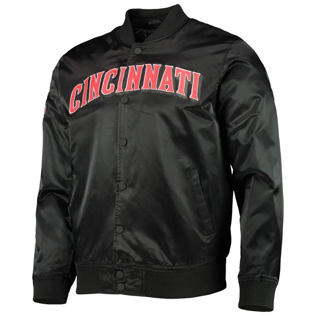 Veste Pro Standard Cincinnati Reds en satin à boutons-pression pour homme, noir