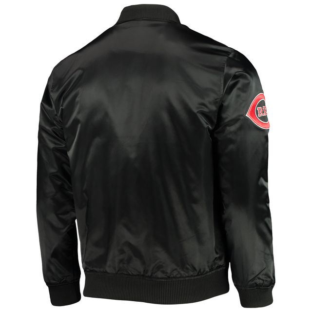 Veste Pro Standard Cincinnati Reds en satin à boutons-pression pour homme, noir