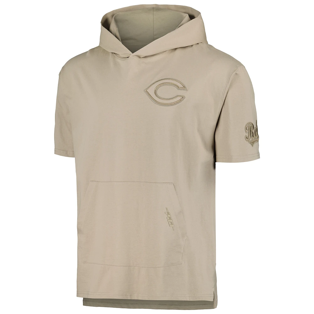 Men's Pro Standard Tan Cincinnati Reds Neutral Hoodie T-Shirt