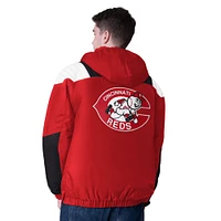 Men's Starter  Red Cincinnati Reds Cooperstown Collection Charger Half-Zip Jacket