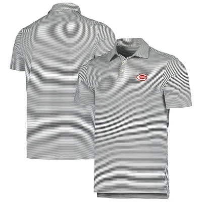 Polo noir à rayures Vineyard Vines pour hommes, Cincinnati Reds Bradley