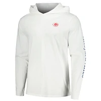 Men's Vineyard Vines White Cincinnati Reds Long Sleeve Hoodie T-Shirt