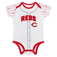 Newborn & Infant Gray/White Cincinnati Reds Two-Pack Play Ball Bodysuit Set