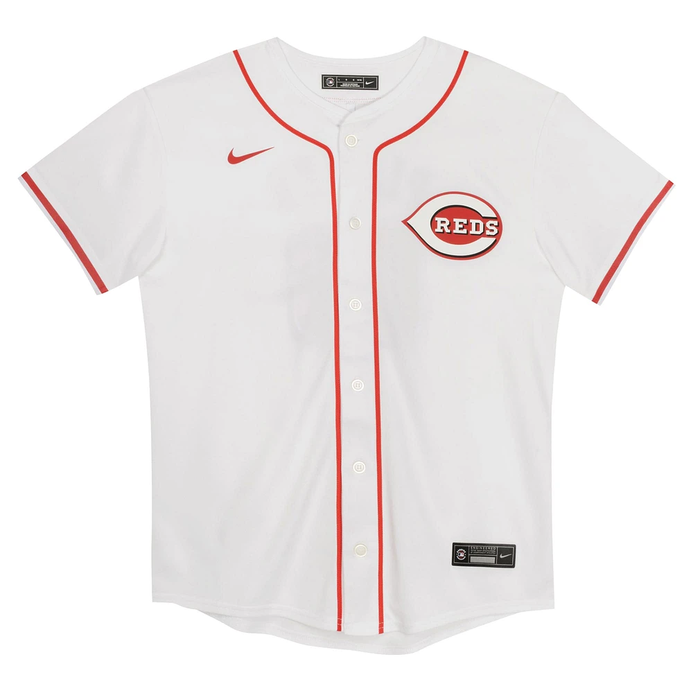 Preschool Nike Elly De La Cruz White Cincinnati Reds Home Game Jersey