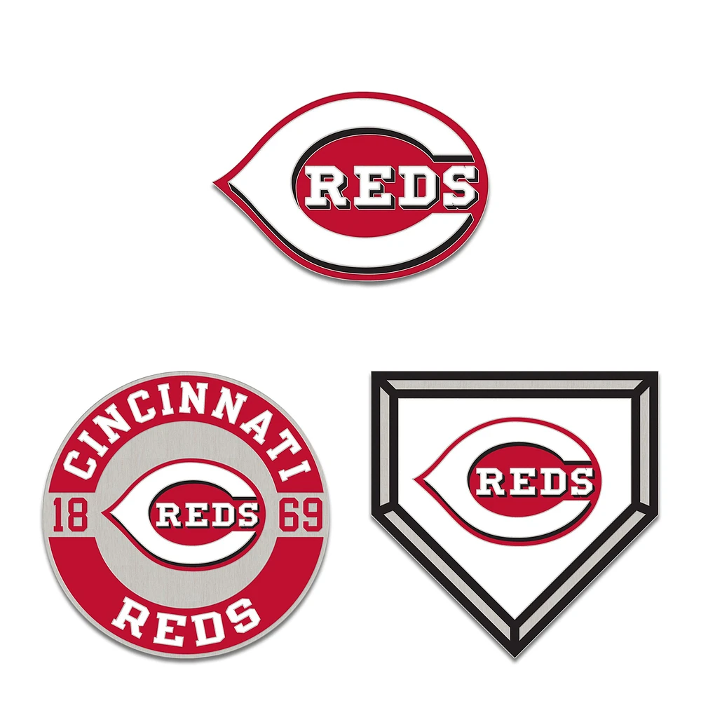WinCraft Cincinnati Reds Three-Piece Collector Pin Set