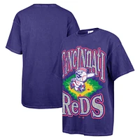 T-shirt petit ami '47 Navy Cincinnati Reds Flashing Lights pour femmes