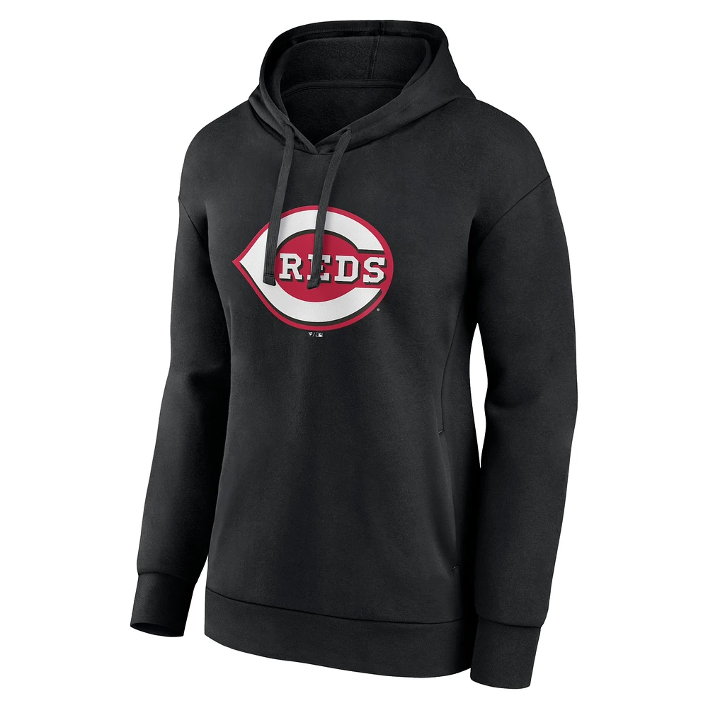 Sweat à capuche avec logo Fanatics pour femmes, noir, Cincinnati Reds