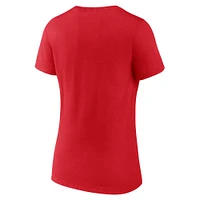 Women's  Red Cincinnati Reds Unrivaled V-Neck T-Shirt