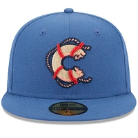 Men's New Era Gray Clearwater Threshers Authentic Collection Alternate Logo 59FIFTY Fitted Hat