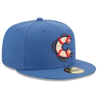 Men's New Era Gray Clearwater Threshers Authentic Collection Alternate Logo 59FIFTY Fitted Hat