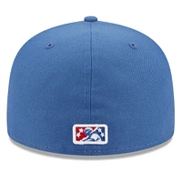 Men's New Era Gray Clearwater Threshers Authentic Collection Alternate Logo 59FIFTY Fitted Hat