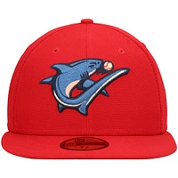 Men's New Era Red Clearwater Threshers Home Authentic Collection 59FIFTY Fitted Hat