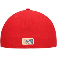 Men's New Era Red Clearwater Threshers Home Authentic Collection 59FIFTY Fitted Hat