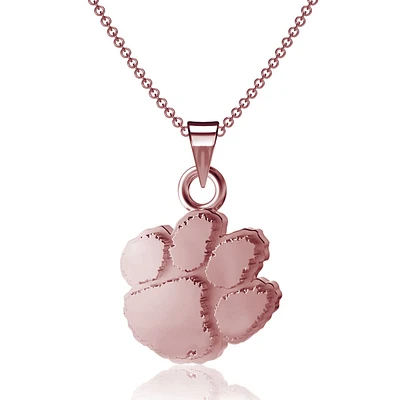 Dayna Designs Clemson Tigers Collier pendentif en or rose