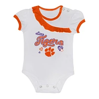 Girls Newborn & Infant Clemson Tigers Two-Piece Love My Team Bodysuit Skirt Set
