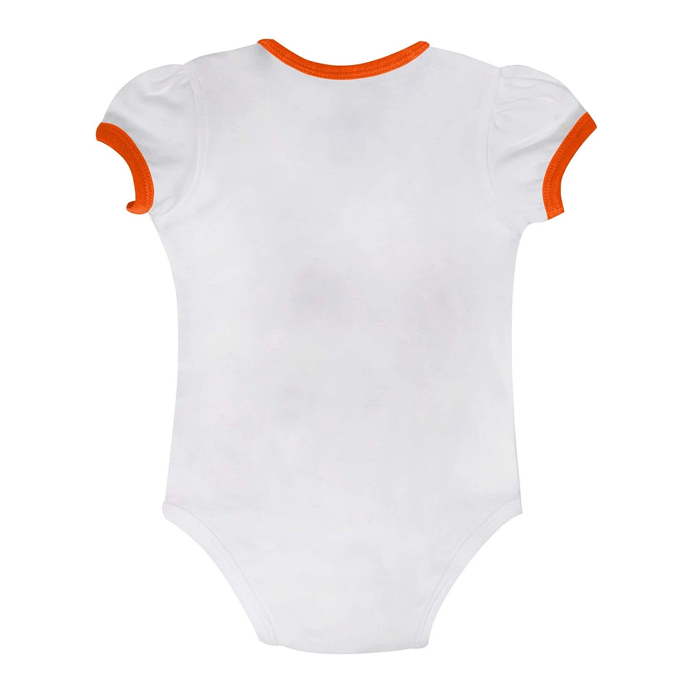 Girls Newborn & Infant Clemson Tigers Two-Piece Love My Team Bodysuit Skirt Set