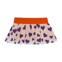 Girls Newborn & Infant Clemson Tigers Two-Piece Love My Team Bodysuit Skirt Set