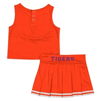 Girls Toddler Colosseum Orange Clemson Tigers Time For Recess Cheer Top & Skirt Set