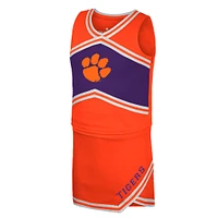 Girls Youth Colosseum Orange Clemson Tigers Cheerleader Top & Skirt Set