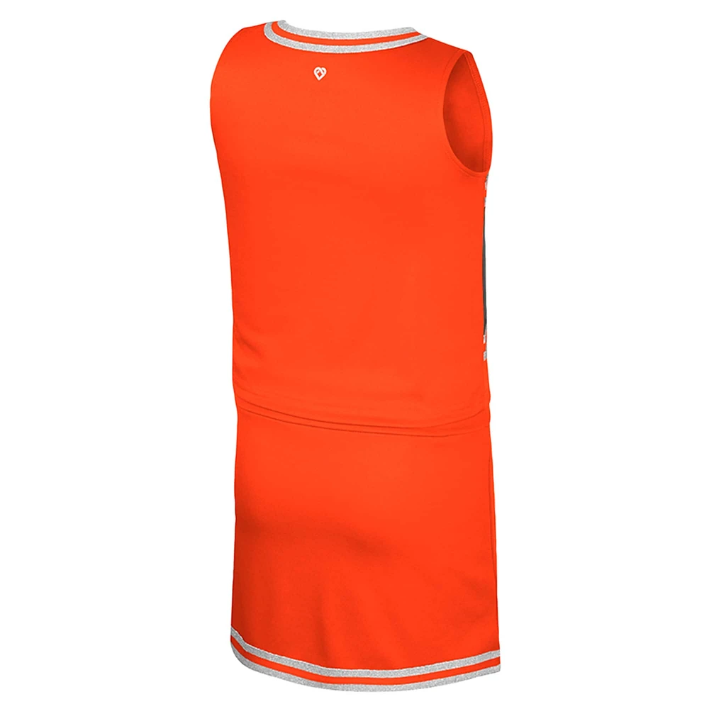 Girls Youth Colosseum Orange Clemson Tigers Cheerleader Top & Skirt Set
