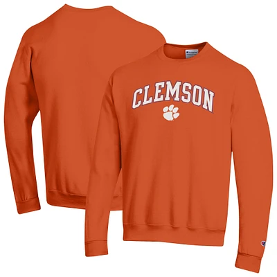 Men's Champion  Orange Clemson Tigers Arch Over Logo Pullover Sweatshirt