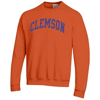 Men's Champion  Orange Clemson Tigers Basic Arch Fleece Pullover Sweatshirt