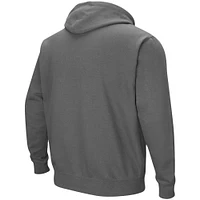 Men's Colosseum Charcoal Clemson Tigers Big & Tall Arch Logo 2.0 Pullover Hoodie