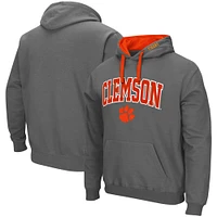 Men's Colosseum Charcoal Clemson Tigers Big & Tall Arch Logo 2.0 Pullover Hoodie