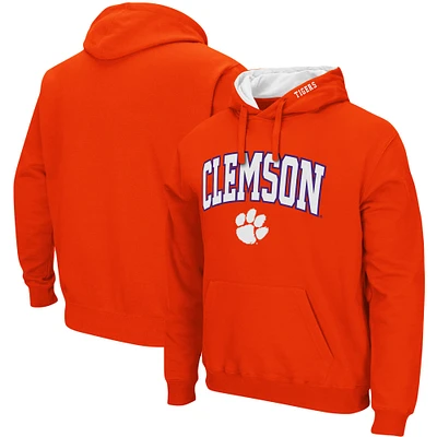 Chandail à capuchon Colosseum Orange pour hommes Clemson Tigers Arch & Logo 3.0