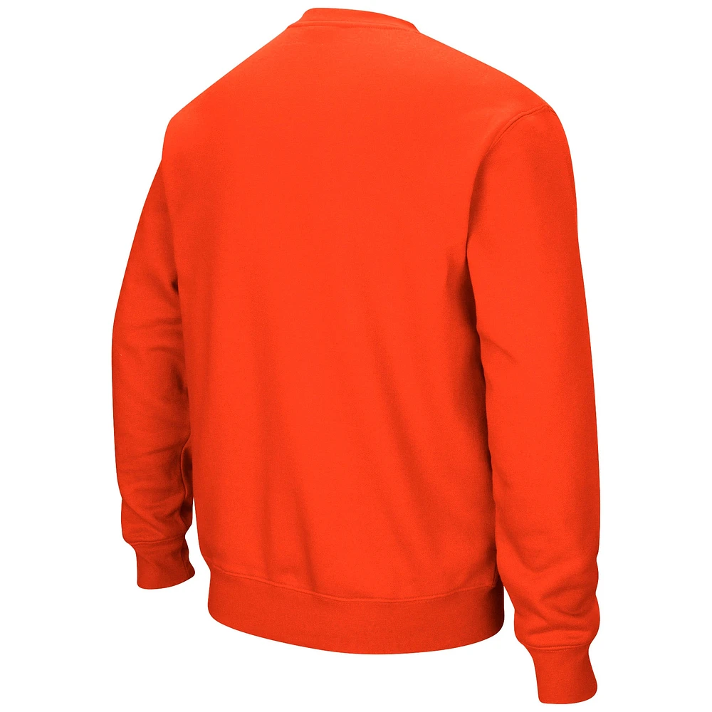 Men's Colosseum Orange Clemson Tigers Arch & Logo Pullover Sweatshirt
