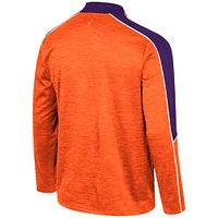 Men's Colosseum Orange Clemson Tigers Marled Half-Zip Jacket