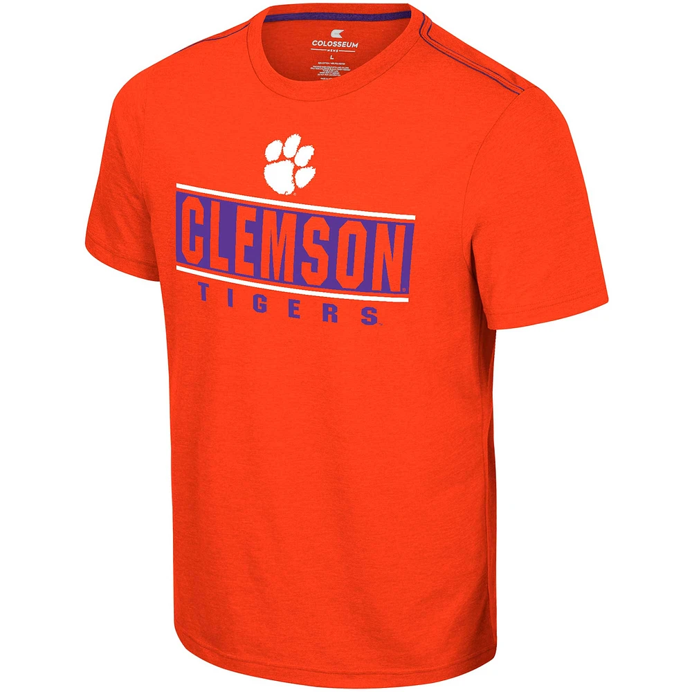 Men's Colosseum  Orange Clemson Tigers No Problemo T-Shirt