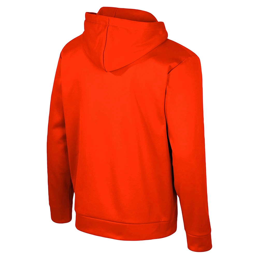Men's Colosseum  Orange Clemson Tigers Quarter-Zip Hoodie