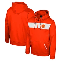 Men's Colosseum  Orange Clemson Tigers Quarter-Zip Hoodie