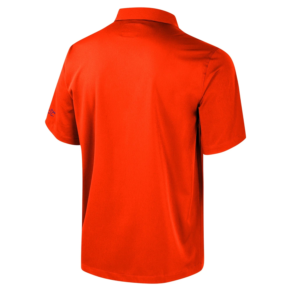 Chemise boutonnée de bowling Strike pour homme, orange Colosseum, Clemson Tigers