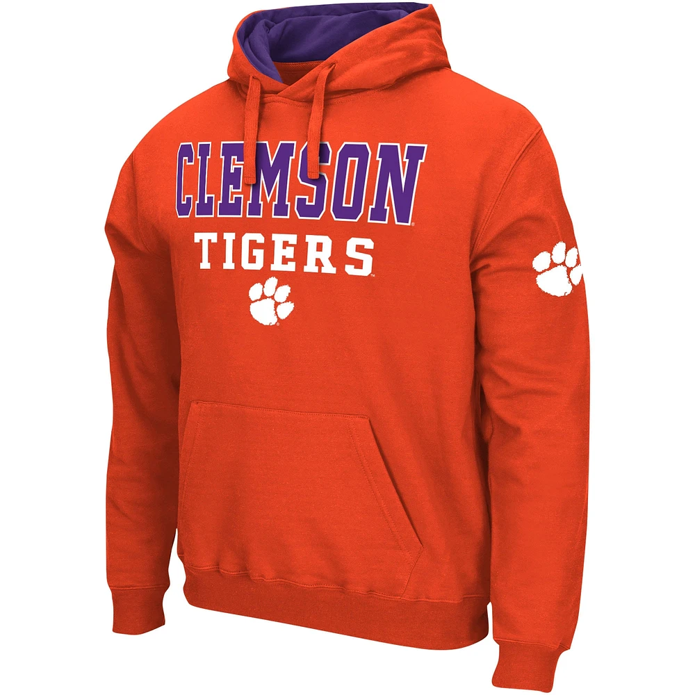 Men's Colosseum Orange Clemson Tigers Sunrise Pullover Hoodie