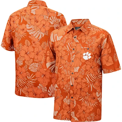 Colosseum Orange Clemson Tigers The Dude Camp Chemise boutonnée pour homme