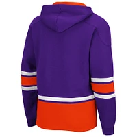 Chandail à capuchon Colosseum pour hommes Clemson Tigers lacets 3.0 violet