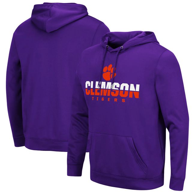Chandail à capuchon violet Colosseum pour hommes Clemson Tigers Lantern