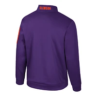 Men's Colosseum Purple Clemson Tigers Mainframe Quarter-Zip Fleece Jacket