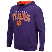 Men's Colosseum Purple Clemson Tigers Resistance Pullover Hoodie