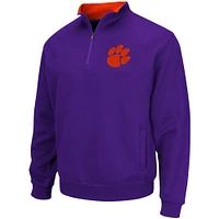 Men's Colosseum Purple Clemson Tigers Tortugas Logo Quarter-Zip Pullover Jacket