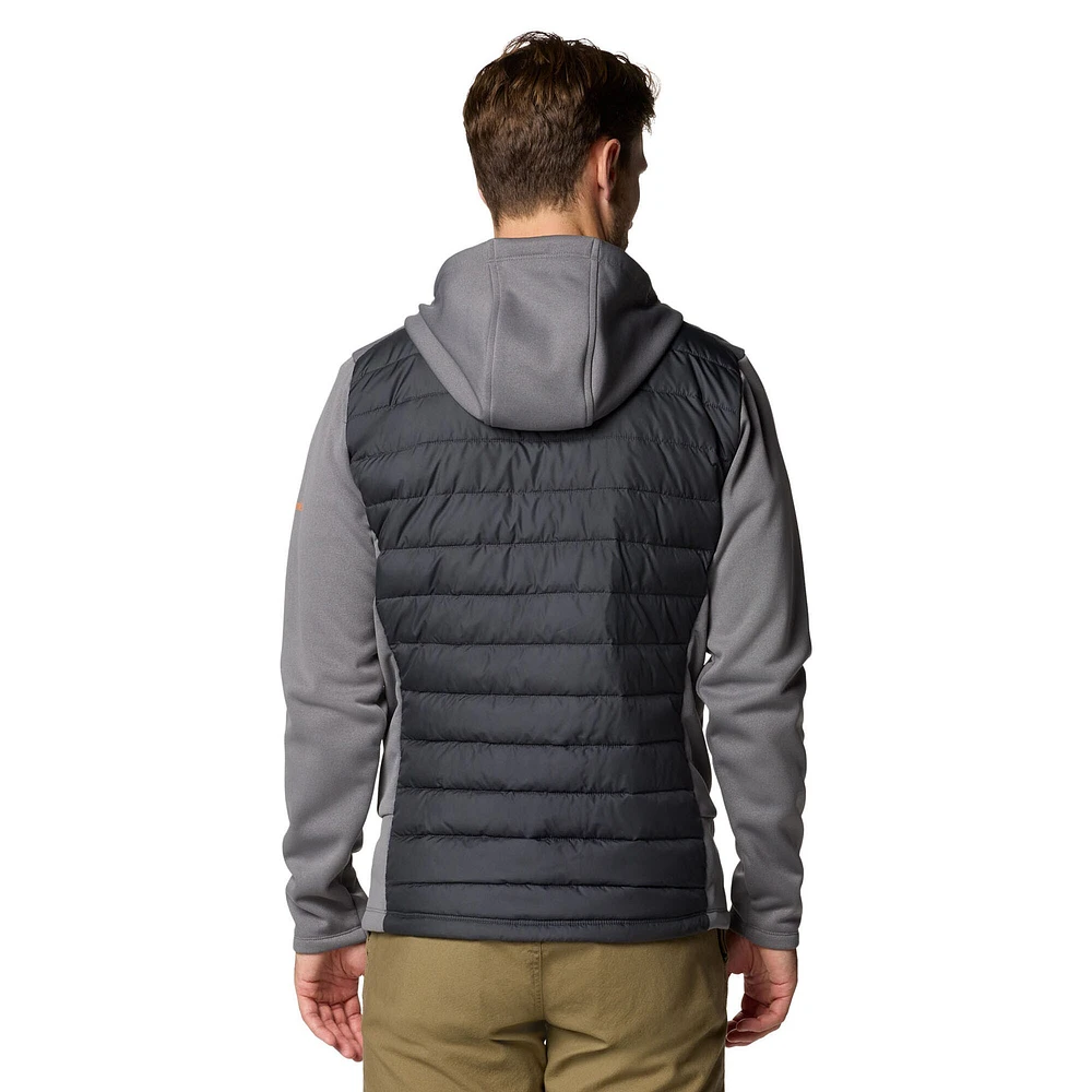 Men's Columbia  Black Clemson Tigers Out-Shield Hybrid Full-Zip Hoodie Jacket