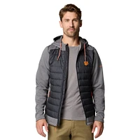 Men's Columbia  Black Clemson Tigers Out-Shield Hybrid Full-Zip Hoodie Jacket