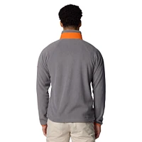 Men's Columbia  Gray Clemson Tigers Flanker IV Fleece Raglan Full-Zip Jacket