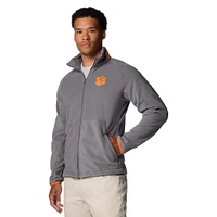 Men's Columbia  Gray Clemson Tigers Flanker IV Fleece Raglan Full-Zip Jacket
