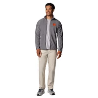 Men's Columbia  Gray Clemson Tigers Flanker IV Fleece Raglan Full-Zip Jacket