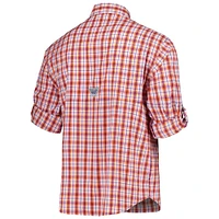Men's Columbia Orange Clemson Tigers Super Tamiami Omni-Wick Long Sleeve Button-Down Shirt