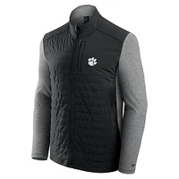 Men's Fanatics Black Clemson Tigers Tonal Primary Logo Full-Zip Jacket