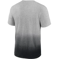 Men's Fanatics Heathered Gray/Black Clemson Tigers Team Ombre T-Shirt